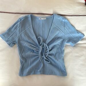 Light blue Zara top
